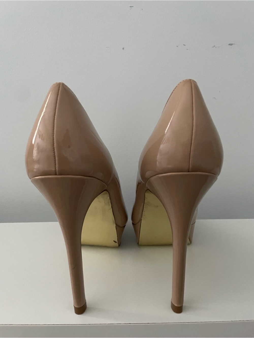 Steve Madden Saint Nude Patent Platform Pumps - Size 7.5 - Like New - Picture 6 of 16